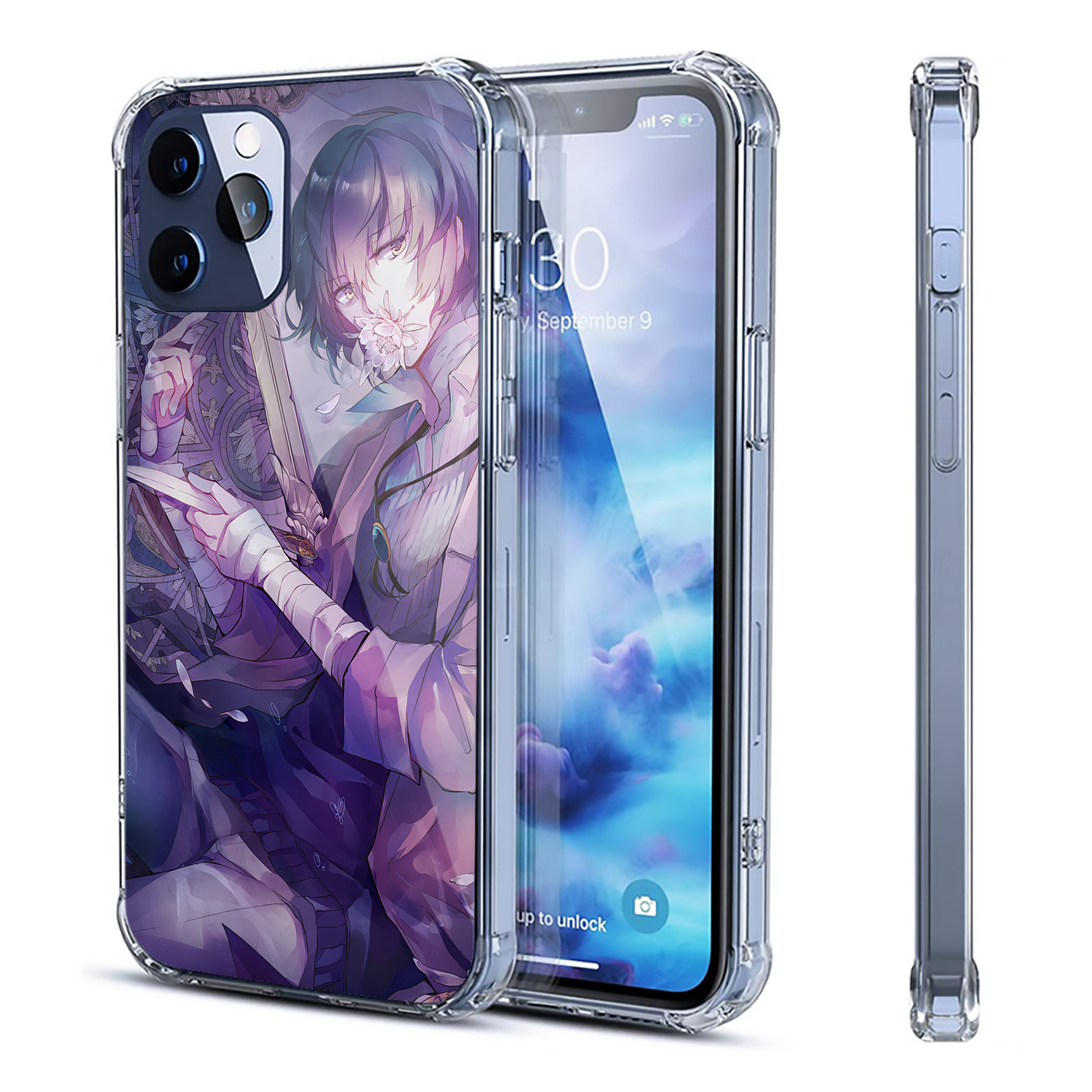 （画像用） 文豪ストレイドッグス Bungo Stray Dogs 【iPhone 12シリーズ対応】透明スマホケース（クリアソフトケース）